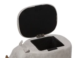 Beliani Elainjakkara Keinonahka Säilytystila Vaaleanharmaa 60 X 32 Cm Rhino Hot