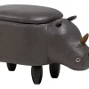 Beliani Elainjakkara Keinonahka Säilytystila Tummanharmaa 60 X 32 Cm Rhino Discount