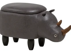 Beliani Elainjakkara Keinonahka Säilytystila Tummanharmaa 60 X 32 Cm Rhino Discount