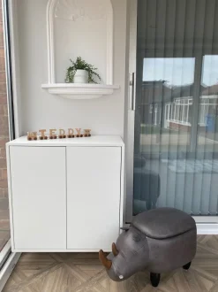 Beliani Elainjakkara Keinonahka Säilytystila Tummanharmaa 60 X 32 Cm Rhino Discount