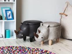 Beliani Elainjakkara Keinonahka Säilytystila Tummanharmaa 60 X 32 Cm Rhino Discount