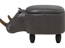 Beliani Elainjakkara Keinonahka Säilytystila Tummanharmaa 60 X 32 Cm Rhino Discount