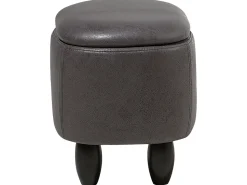 Beliani Elainjakkara Keinonahka Säilytystila Tummanharmaa 60 X 32 Cm Rhino Discount