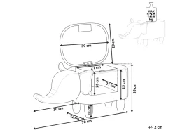 Beliani Elainjakkara Keinonahka Säilytystila Tummanruskea 70 X 32 Cm Elephant Online