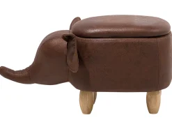 Beliani Elainjakkara Keinonahka Säilytystila Tummanruskea 70 X 32 Cm Elephant Online