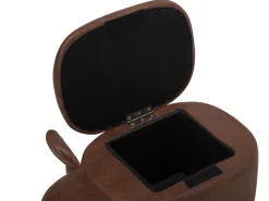 Beliani Elainjakkara Keinonahka Säilytystila Tummanruskea 70 X 32 Cm Elephant Online