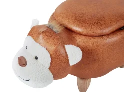 Beliani Elainjakkara Keinonahka Säilytystila Kullanruskea 66 X 35 Cm Monkey Hot