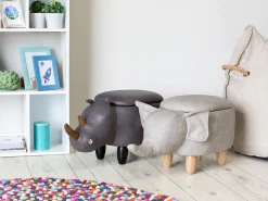 Beliani Elainjakkara Keinonahka Säilytystila Vaaleanharmaa 70 X 32 Cm Elephant Shop