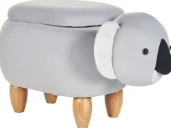 Beliani Elainjakkara Sametti Säilytystila Vaaleanharmaa Coala Flash Sale