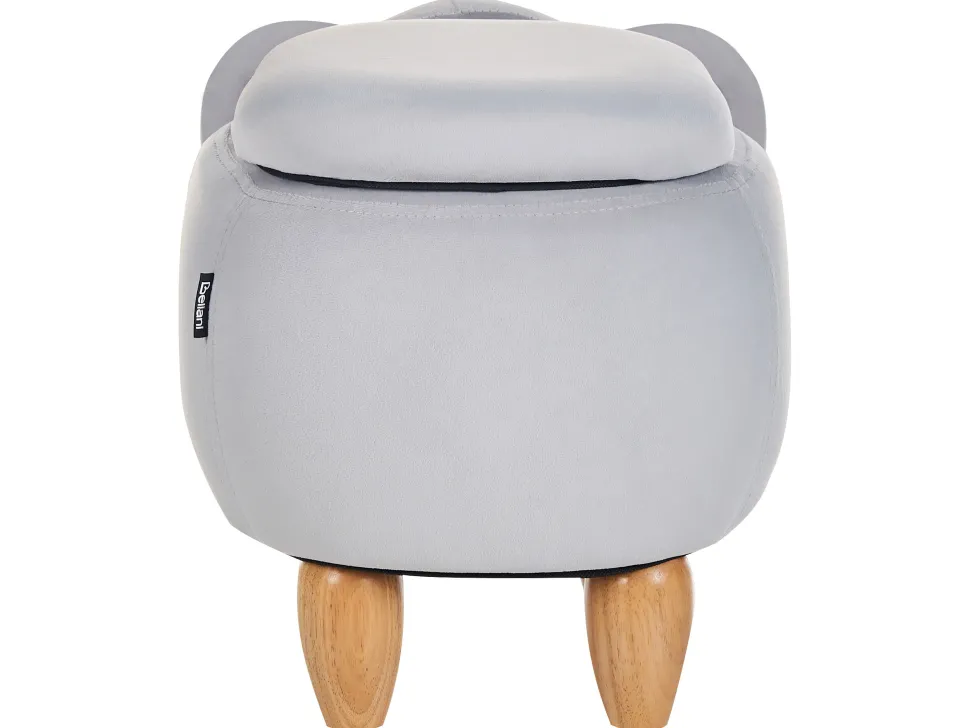 Beliani Elainjakkara Sametti Säilytystila Vaaleanharmaa Coala Flash Sale