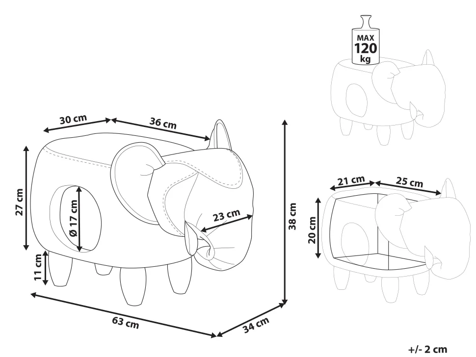 Beliani Elainrahi Harmaa Jumbo Online