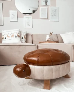 Beliani Elainrahi Ruskea Keinonahkainen Turtle Flash Sale