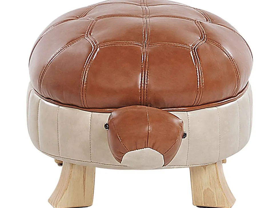 Beliani Elainrahi Ruskea Keinonahkainen Turtle Flash Sale