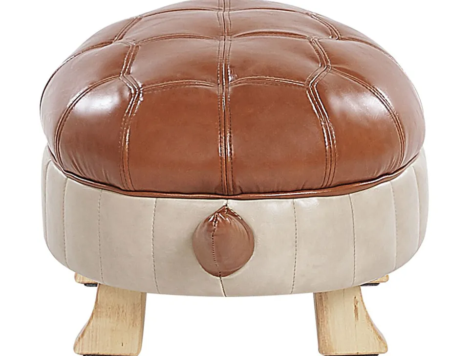 Beliani Elainrahi Ruskea Keinonahkainen Turtle Flash Sale