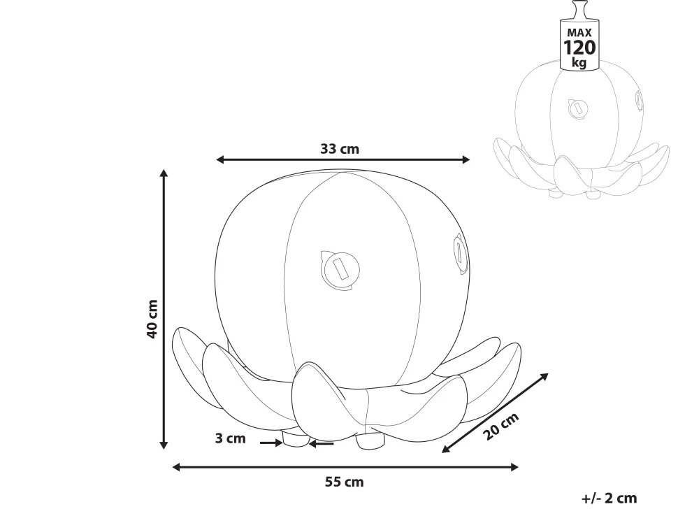 Beliani Elainrahi Ruskea Octopus New