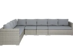 Beliani Harmaa 8-Istuttava Ulkosohvaryhma Pe-Rottingista Xxl Outlet