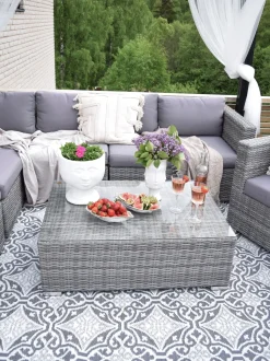 Beliani Harmaa 8-Istuttava Ulkosohvaryhma Pe-Rottingista Xxl Outlet