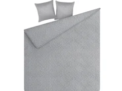 Beliani Harmaa Kohokuvioitu Paivapeittosetti 140 X 210 Cm Alamut Cheap