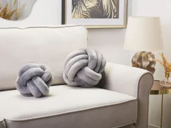 Beliani Harmaa Samettinen Solmutyyny Kimalteella O 30 Cm Malni Sale