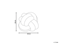 Beliani Harmaa Samettinen Solmutyyny Kimalteella O 20 Cm Malni Flash Sale