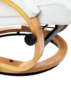 Beliani Hierontatuoli Jalkatuella Keinonahka Beige Majestic Sale