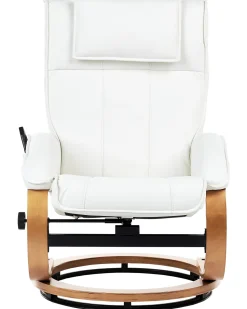 Beliani Hierontatuoli Jalkatuella Keinonahka Beige Majestic Sale