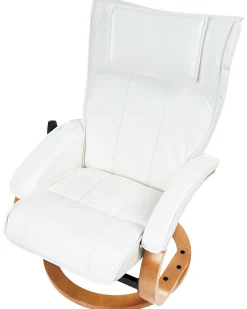 Beliani Hierontatuoli Jalkatuella Keinonahka Beige Majestic Sale