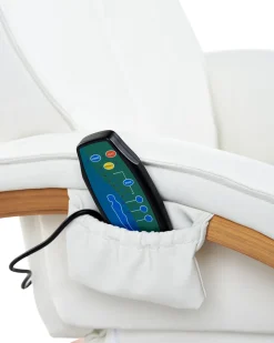 Beliani Hierontatuoli Jalkatuella Keinonahka Beige Majestic Sale