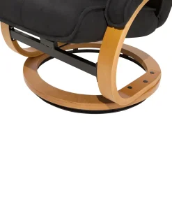 Beliani Hierontatuoli Jalkatuella Kangas Musta Hero Best Sale