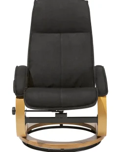 Beliani Hierontatuoli Jalkatuella Kangas Musta Hero Best Sale