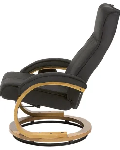 Beliani Hierontatuoli Jalkatuella Kangas Musta Hero Best Sale