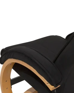 Beliani Hierontatuoli Jalkatuella Kangas Musta Hero Best Sale