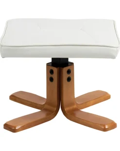 Beliani Hierontatuoli Jalkatuella Keinonahka Kermanvalkoinen Relaxpro Store