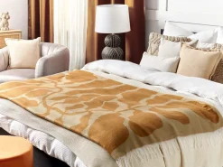 Beliani Huopa Beige/Oranssi 130 X 170 Cm Bangre Flash Sale