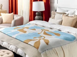 Beliani Huopa Beige/Sininen 130 X 170 Cm Hakui Shop