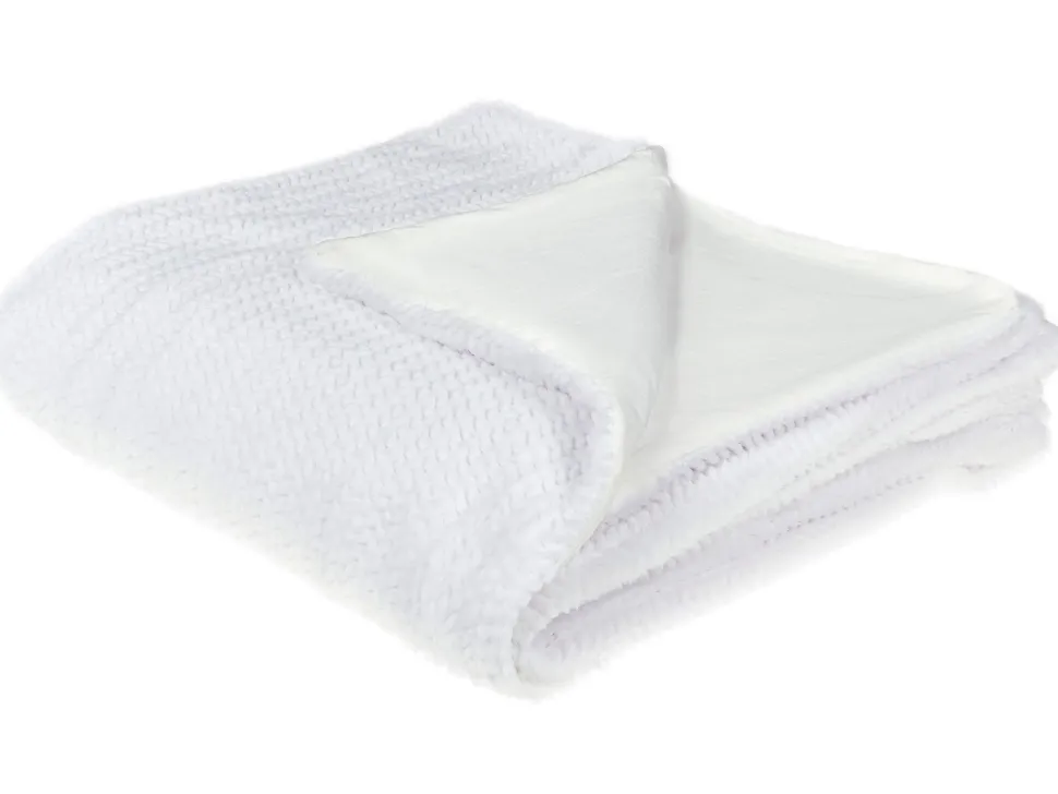 Beliani Huopa Kangas Valkoinen 200 X 220 Cm Bjas Flash Sale