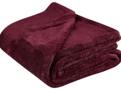 Beliani Huopa Kangas Viininpunainen 125 X 150 Cm Namdu Discount