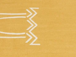 Beliani Huopa Keltainen/Valkoinen 130 X 170 Cm Jalkini Clearance