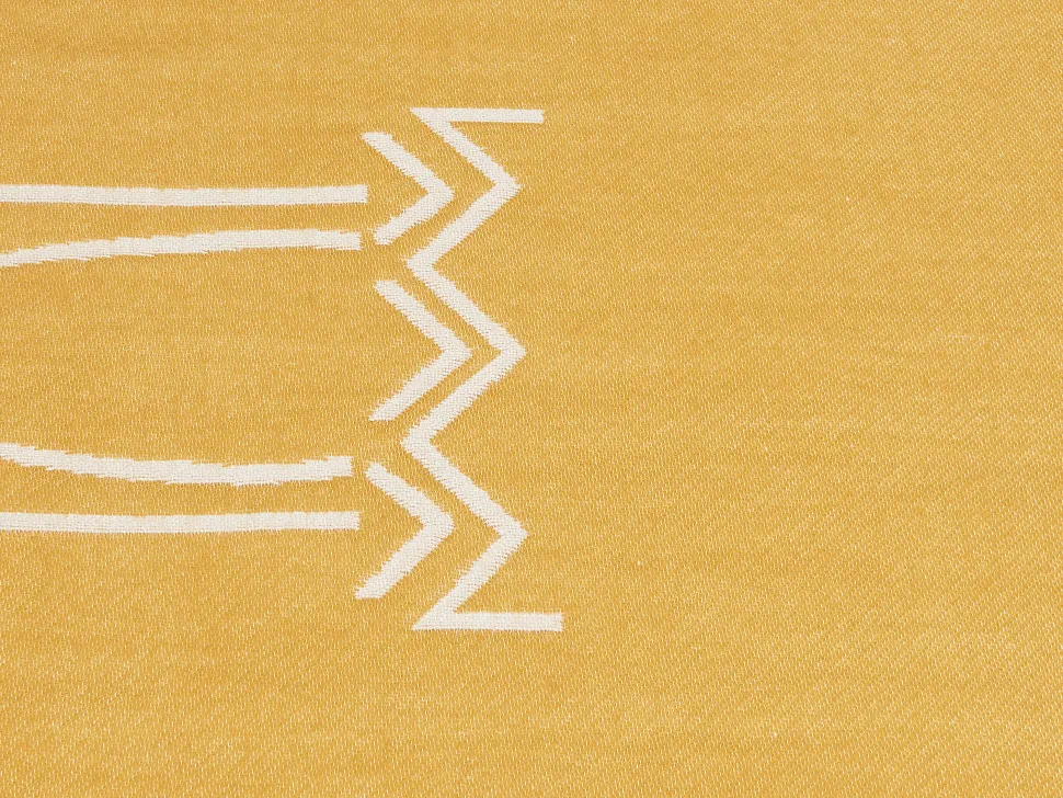 Beliani Huopa Keltainen/Valkoinen 130 X 170 Cm Jalkini Clearance