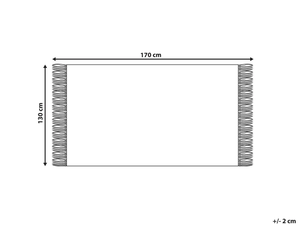 Beliani Huopa Keltainen/Valkoinen 130 X 170 Cm Jalkini Clearance