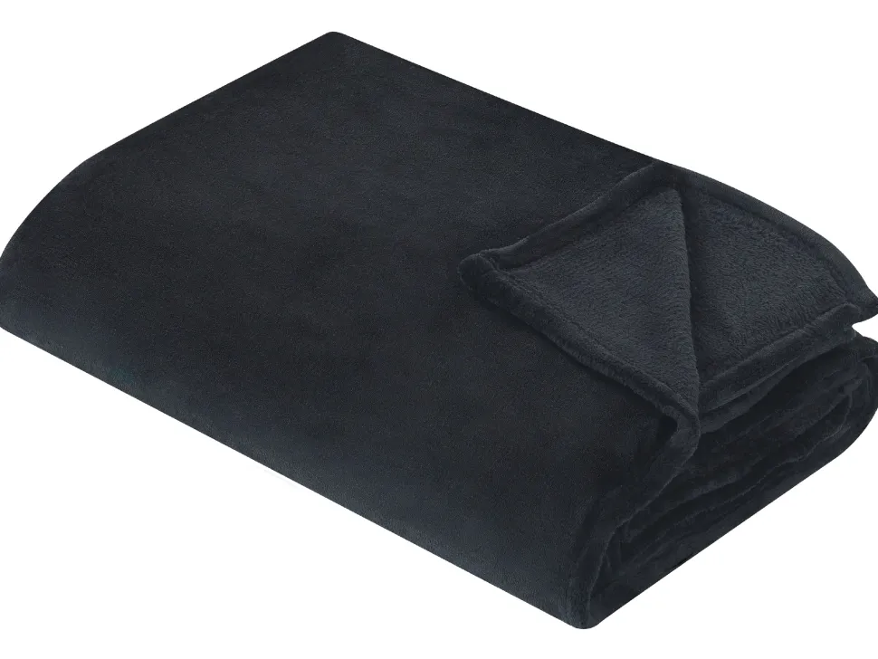 Beliani Huopa Musta 200 X 220 Cm Bayburt Outlet