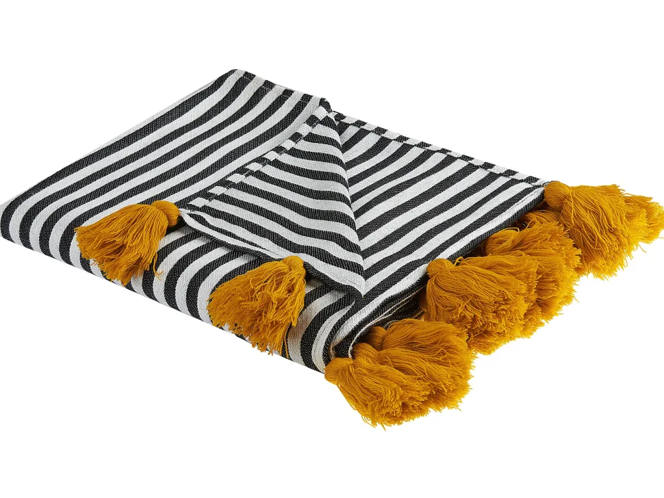 Beliani Huopa Musta/Valkoinen 130 X 170 Cm Sunwal Discount