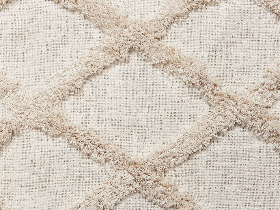 Beliani Huopa Puuvilla Beige 130 X 180 Cm Guna Best