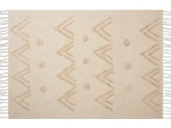 Beliani Huopa Puuvilla Beige 130 X 180 Cm Fatehpur Flash Sale