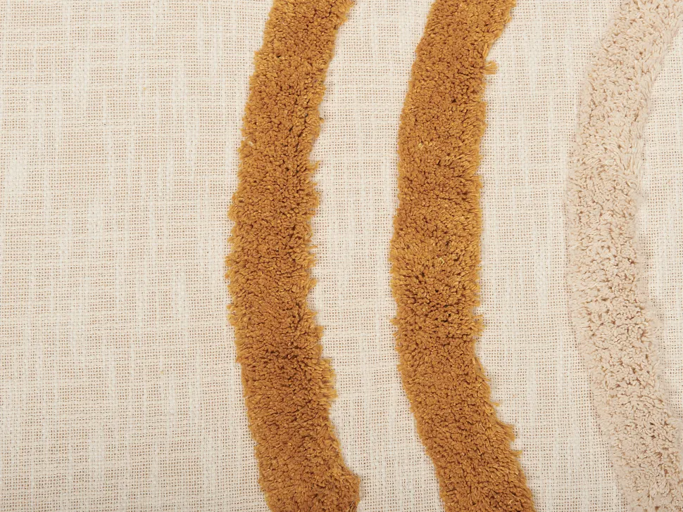 Beliani Huopa Puuvilla Beige/Oranssi 130 X 180 Cm Mathura Store