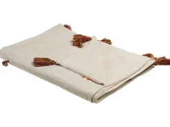 Beliani Huopa Puuvilla Beige/Oranssi 130 X 180 Cm Khandwa Shop