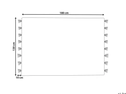 Beliani Huopa Puuvilla Beige/Punainen 130 X 180 Cm Bhiwani Best