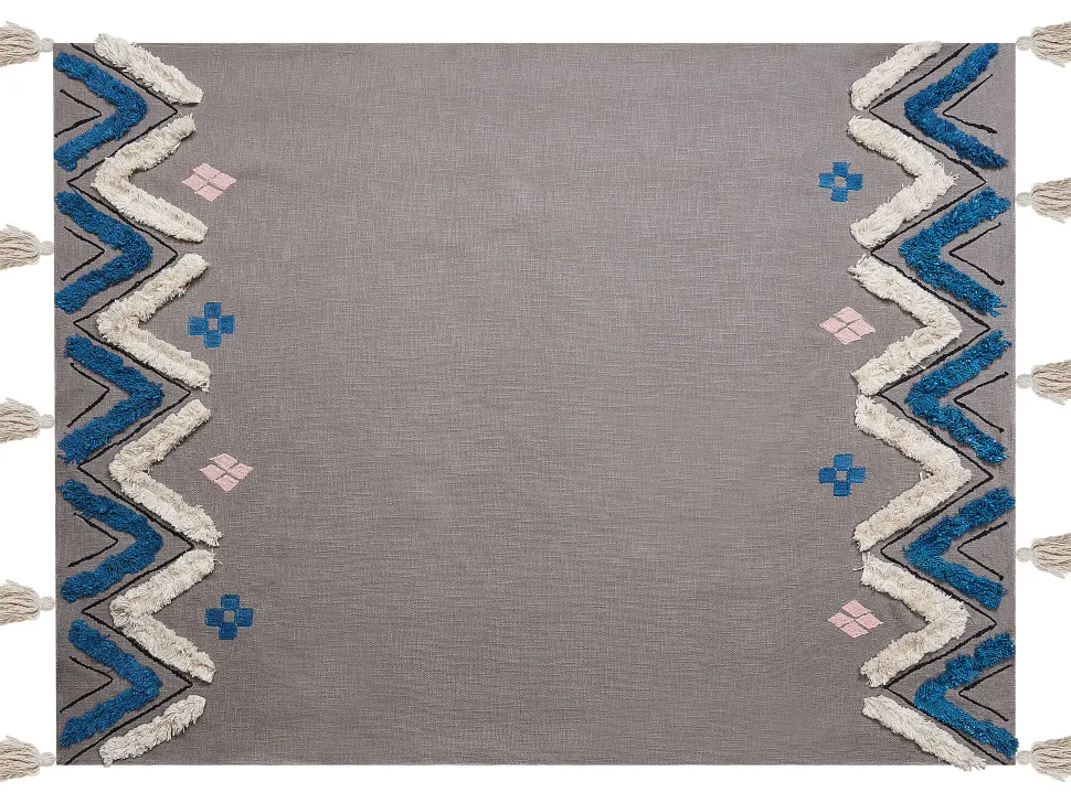 Beliani Huopa Puuvilla Harmaa 130 X 180 Cm Kottayam Sale