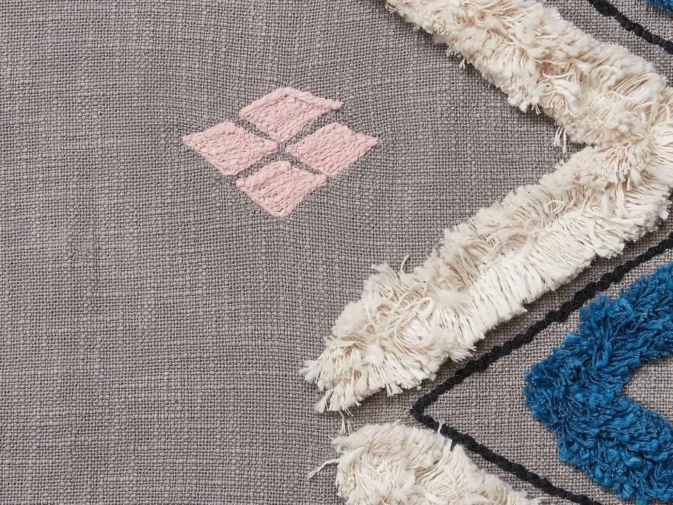 Beliani Huopa Puuvilla Harmaa 130 X 180 Cm Kottayam Sale