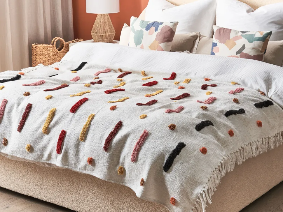 Beliani Huopa Puuvilla Monivarinen 130X180 Cm Alappuzha Shop